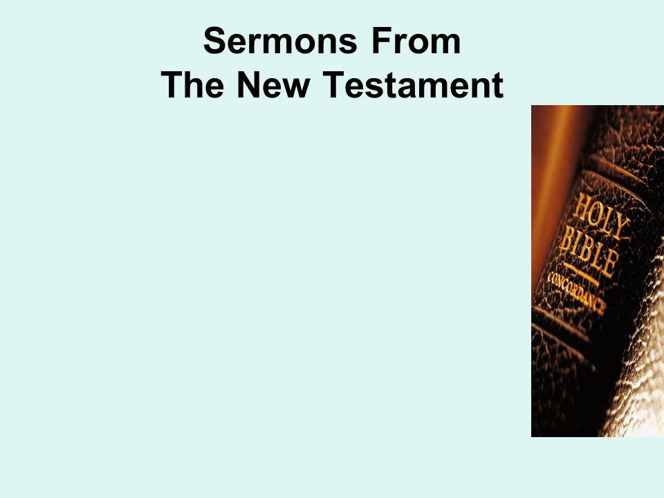 Sermons From The New Testament