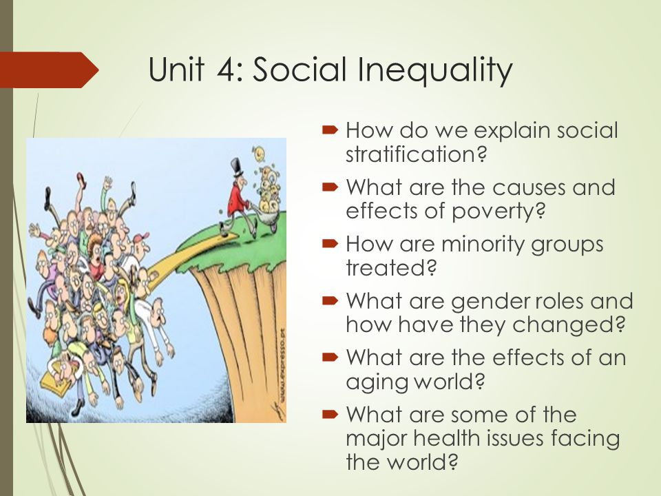 Unit 4: Social Inequality  How do we explain social stratification.