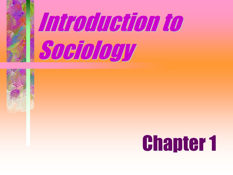 Introduction to Sociology Chapter 1