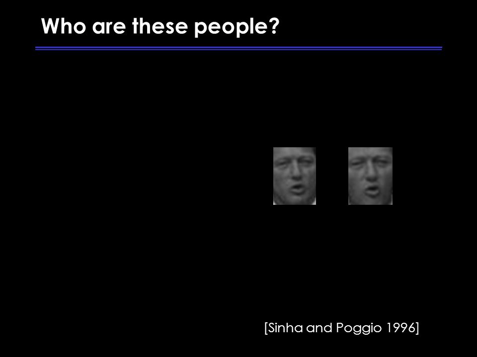 Who are these people [Sinha and Poggio 1996]