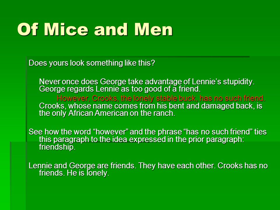 Реферат: Crooks AnalysisOf Mice And Men Essay Research