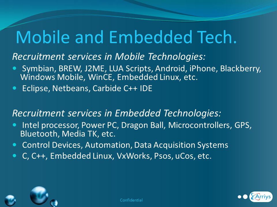 Mobile and Embedded Tech.