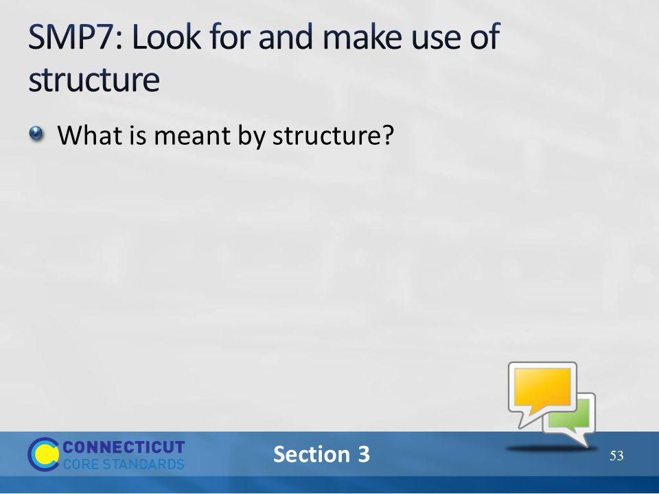 Section 3 What is meant by structure 53