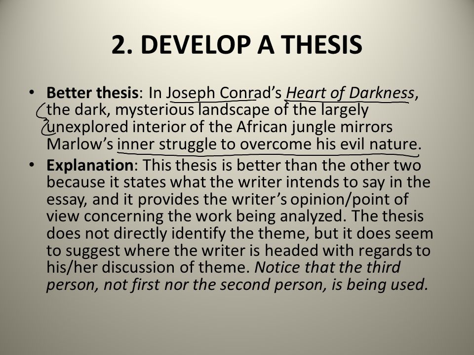 the thesis of an essay states what the writer intends to prove