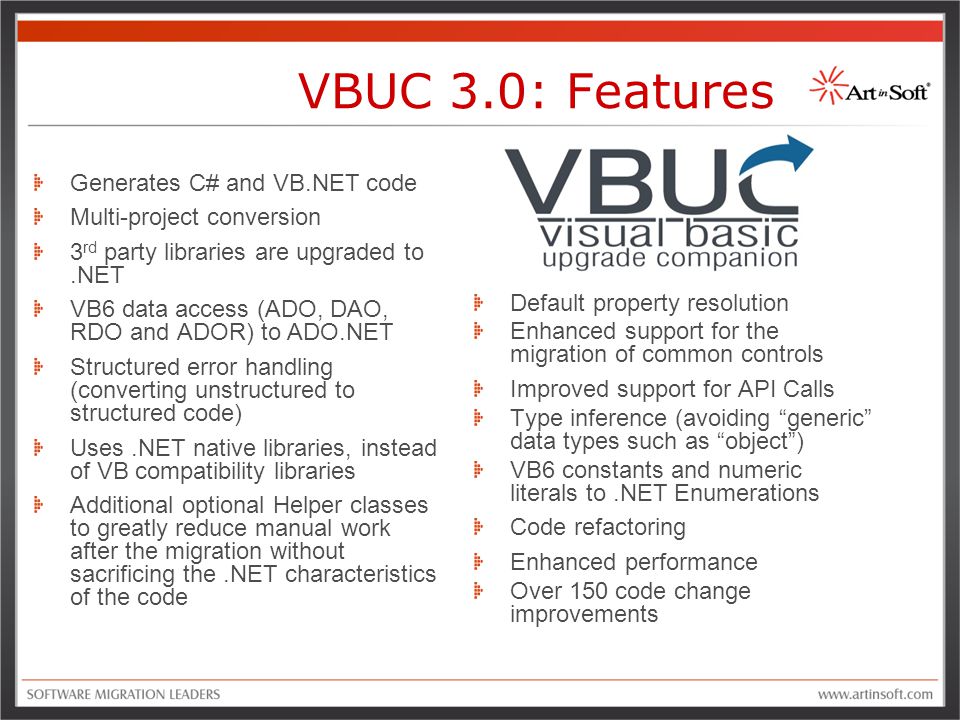 artinsoft vbuc