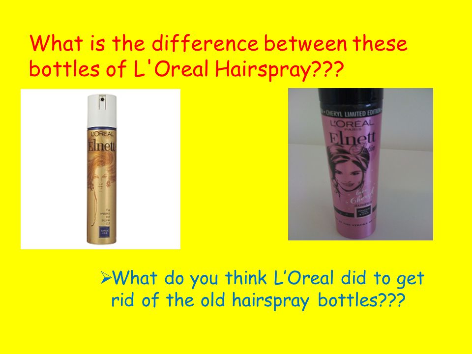 What is the difference between these bottles of L Oreal Hairspray .