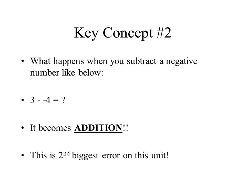 Key Concept for this Section What happens when you square any number like below: x 2 = .