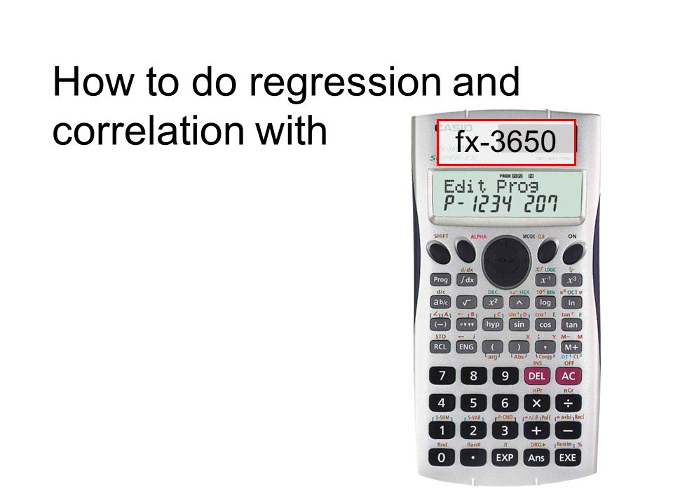How to do regression and correlation with fx-3650