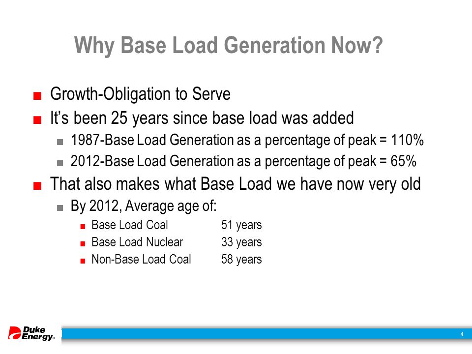 4 Why Base Load Generation Now.