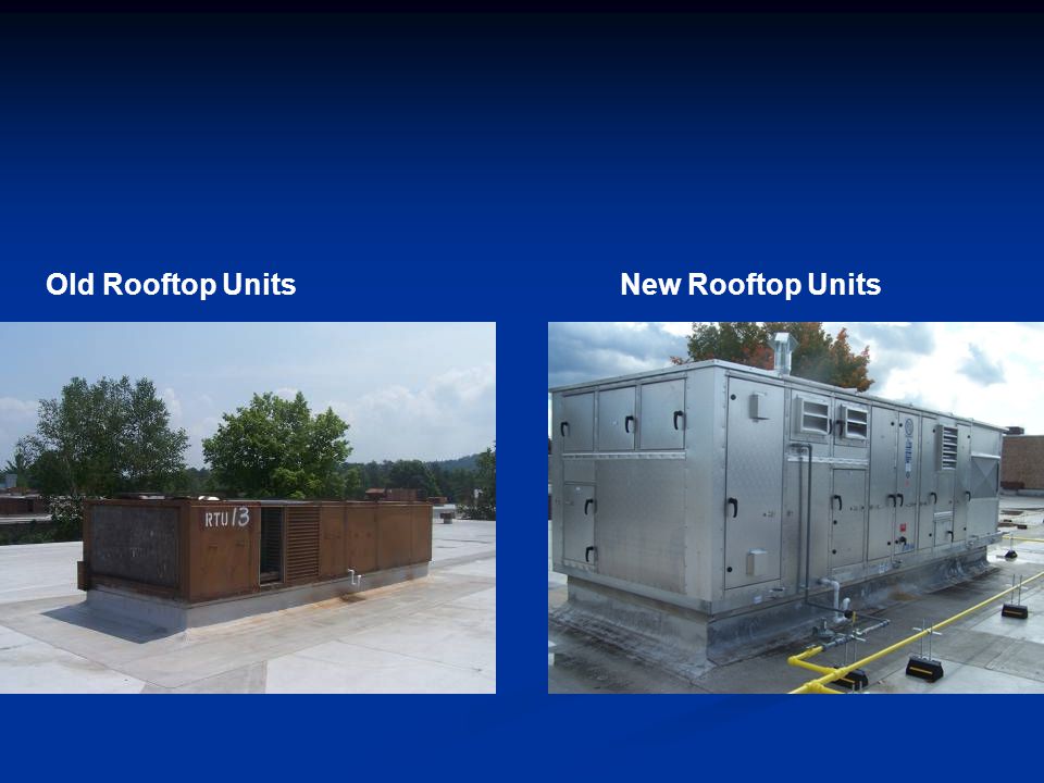 Old Rooftop UnitsNew Rooftop Units