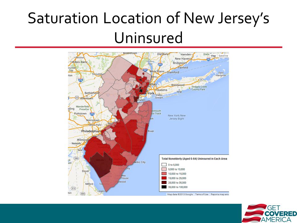 Saturation Location of New Jersey’s Uninsured