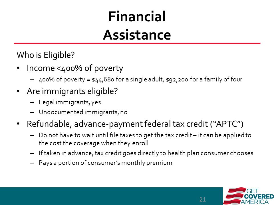 Financial Assistance Who is Eligible.