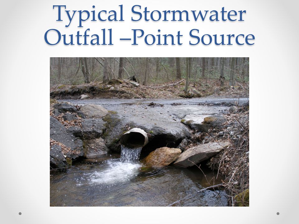 Typical Stormwater Outfall –Point Source