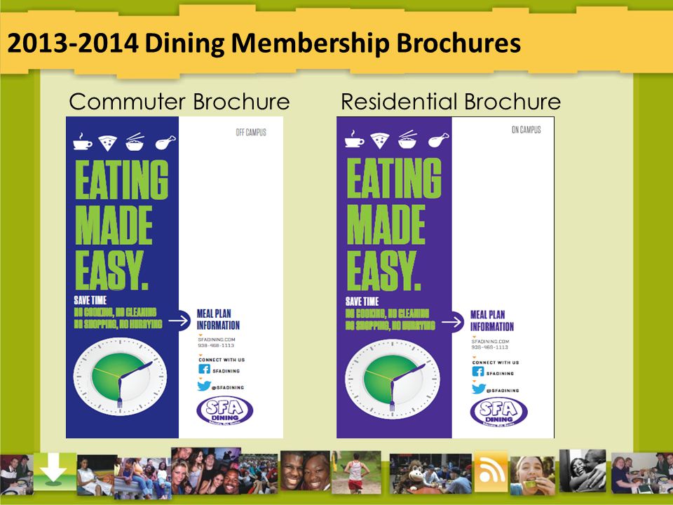Dining Membership Brochures Commuter BrochureResidential Brochure
