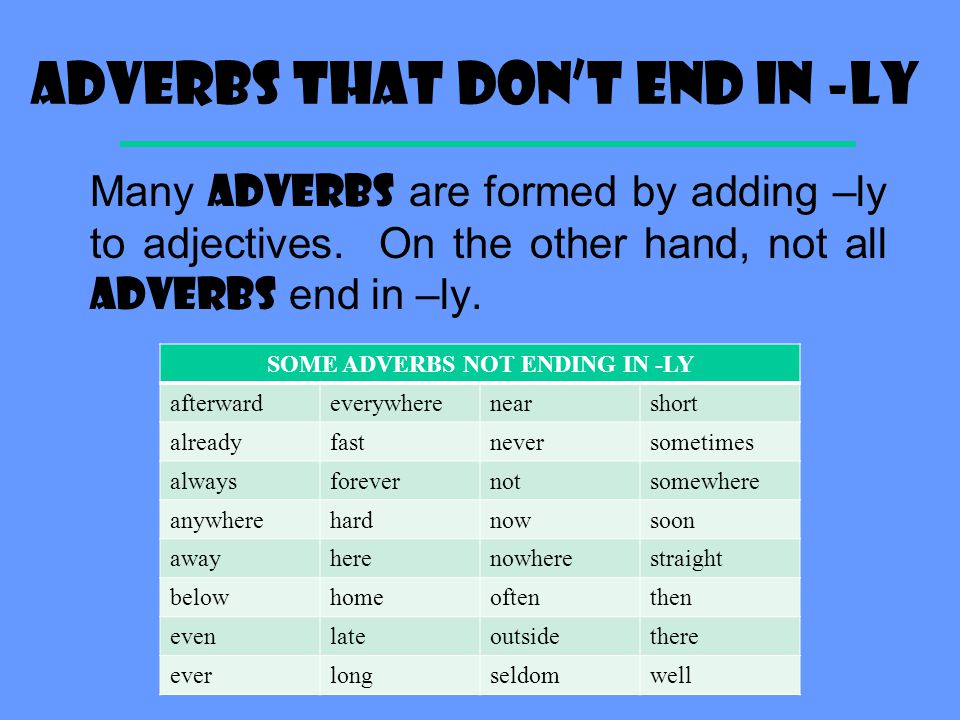 Hard adverb form