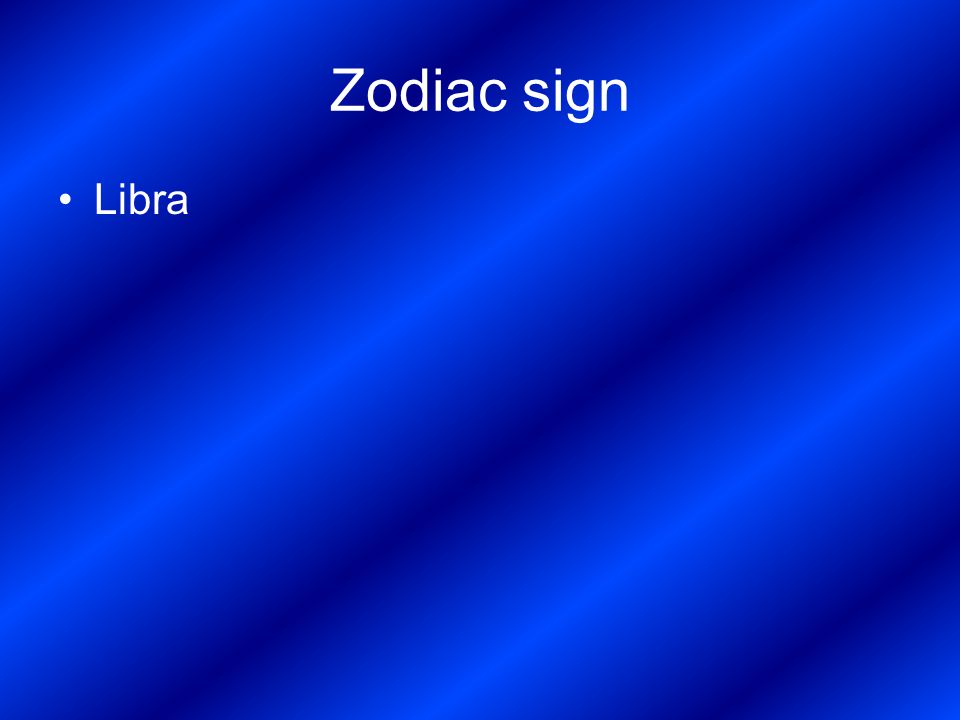 Zodiac sign Libra