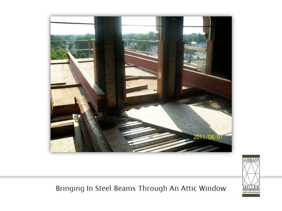 Bringing In Steel Beams Through An Attic Window
