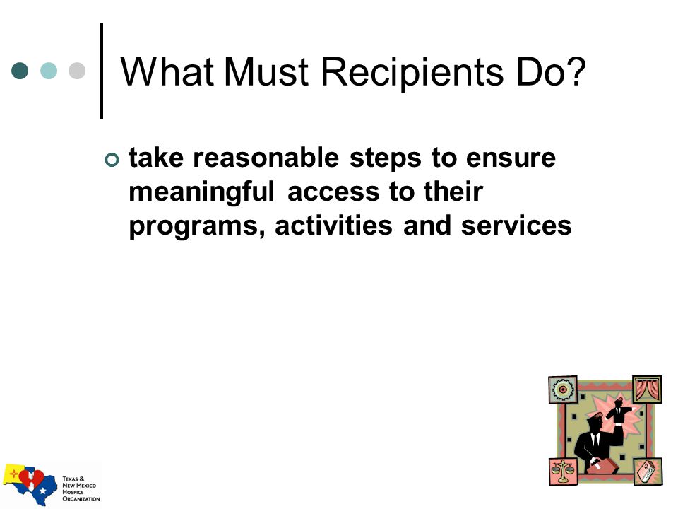 What Must Recipients Do.