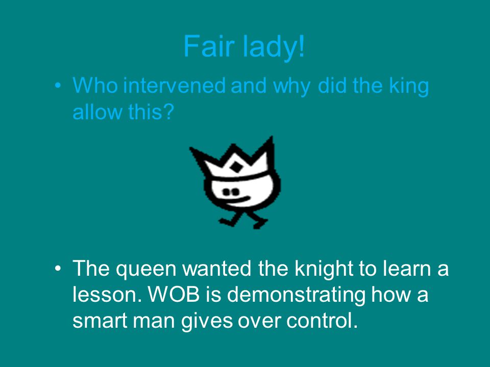 Fair lady. Who intervened and why did the king allow this.