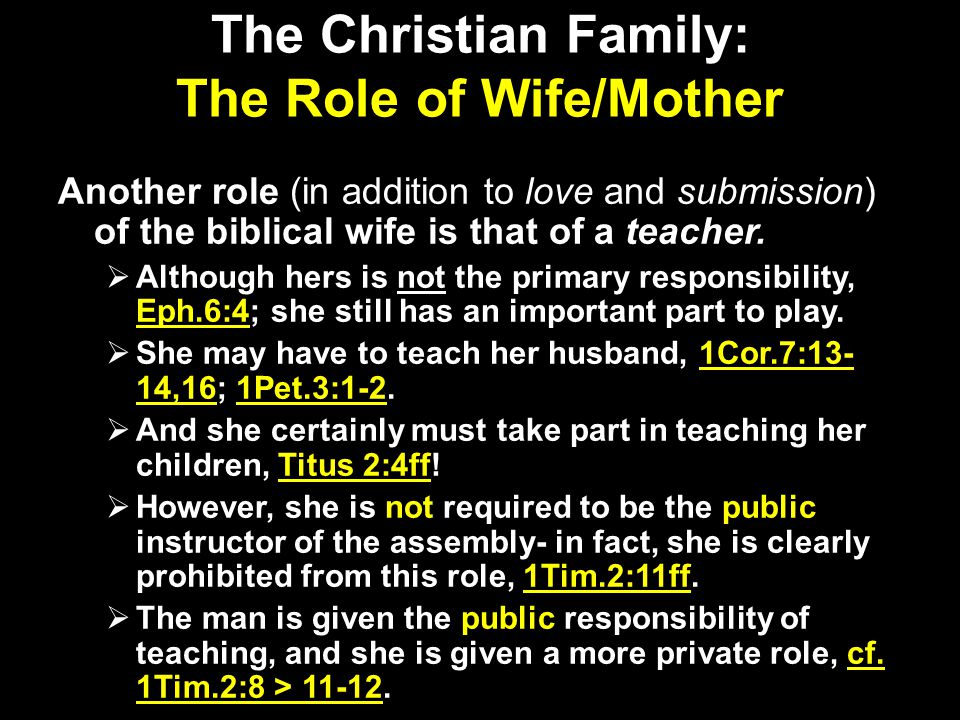 the role of the wife