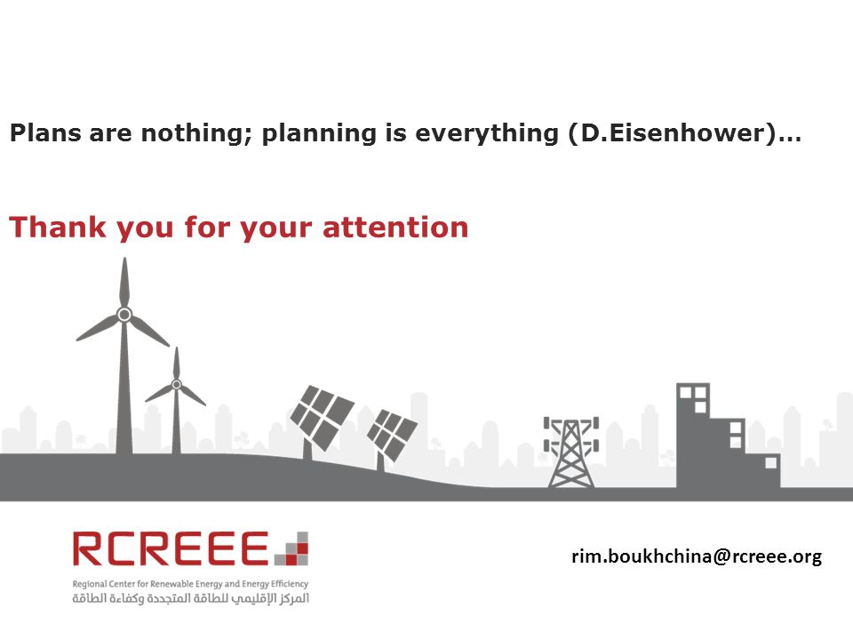 Plans are nothing; planning is everything (D.Eisenhower)… Thank you for your attention