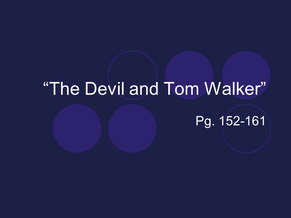 the devil and tom walker notes