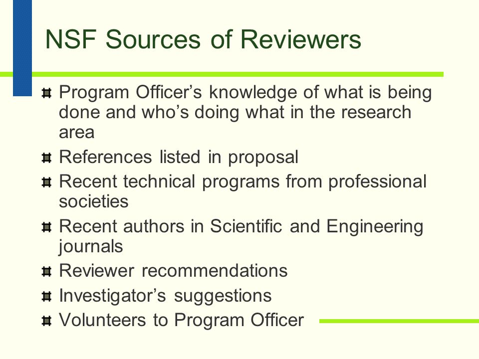 Return Without Review Does not meet NSF proposal preparation requirements, such as page limitations, formatting, etc.