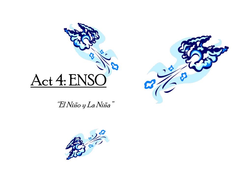 Act 4: ENSO El Niño y La Niña