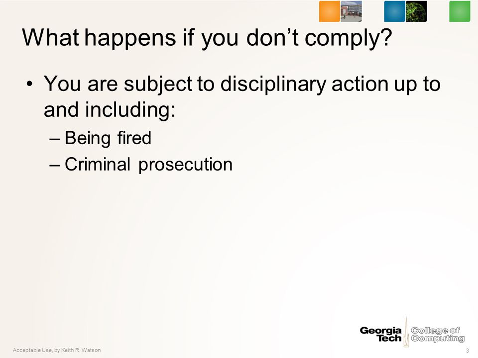 What happens if you don’t comply.