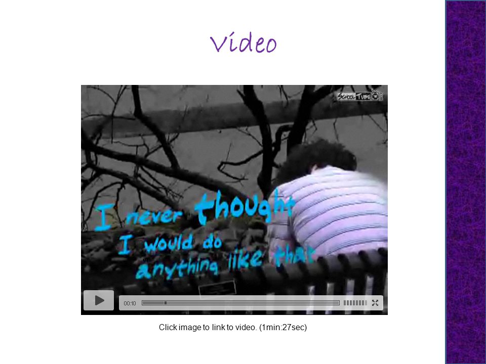 Video Click image to link to video. (1min:27sec)