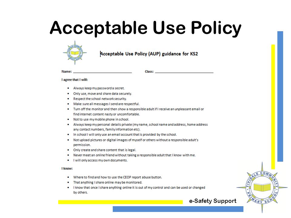 e-Safety Support Acceptable Use Policy