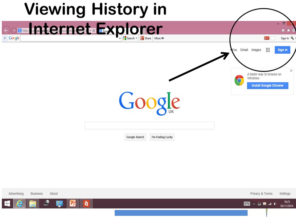 e-Safety Support Viewing History in Internet Explorer