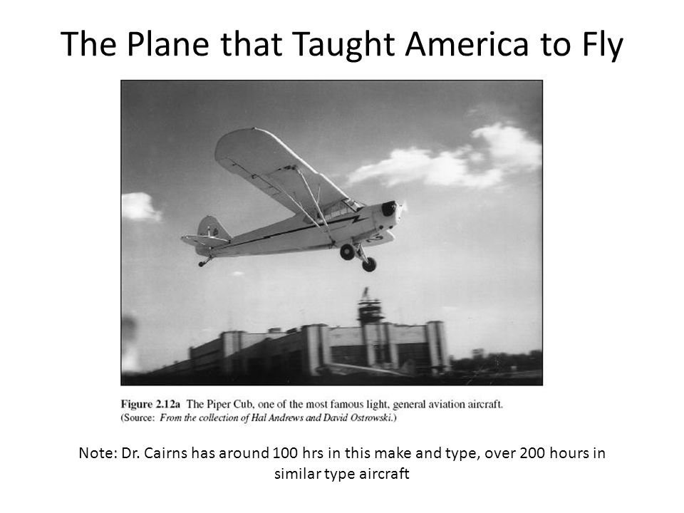 The Plane that Taught America to Fly Note: Dr.