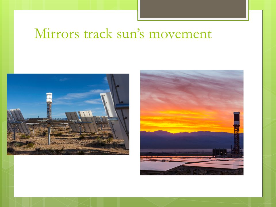 Mirrors track sun’s movement