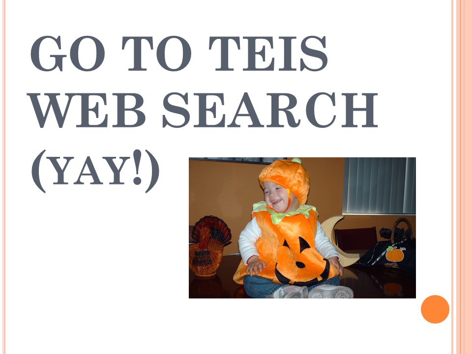 GO TO TEIS WEB SEARCH ( YAY !)