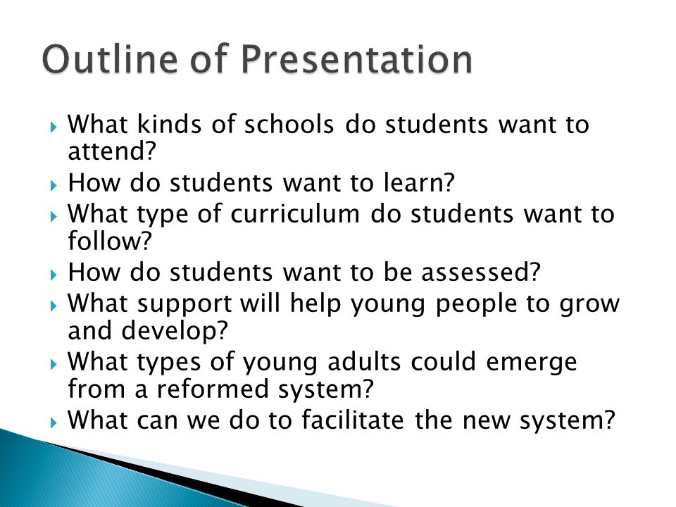  What kinds of schools do students want to attend.