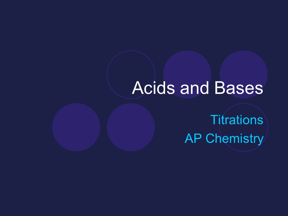 Acids and Bases Titrations AP Chemistry