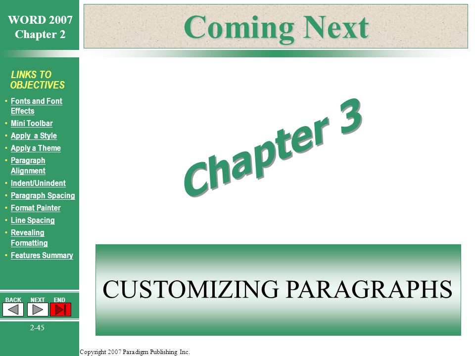 Copyright 2007 Paradigm Publishing Inc.