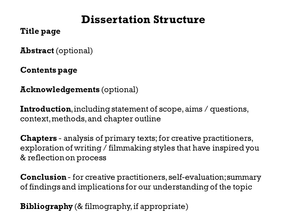 abstract dissertation structure
