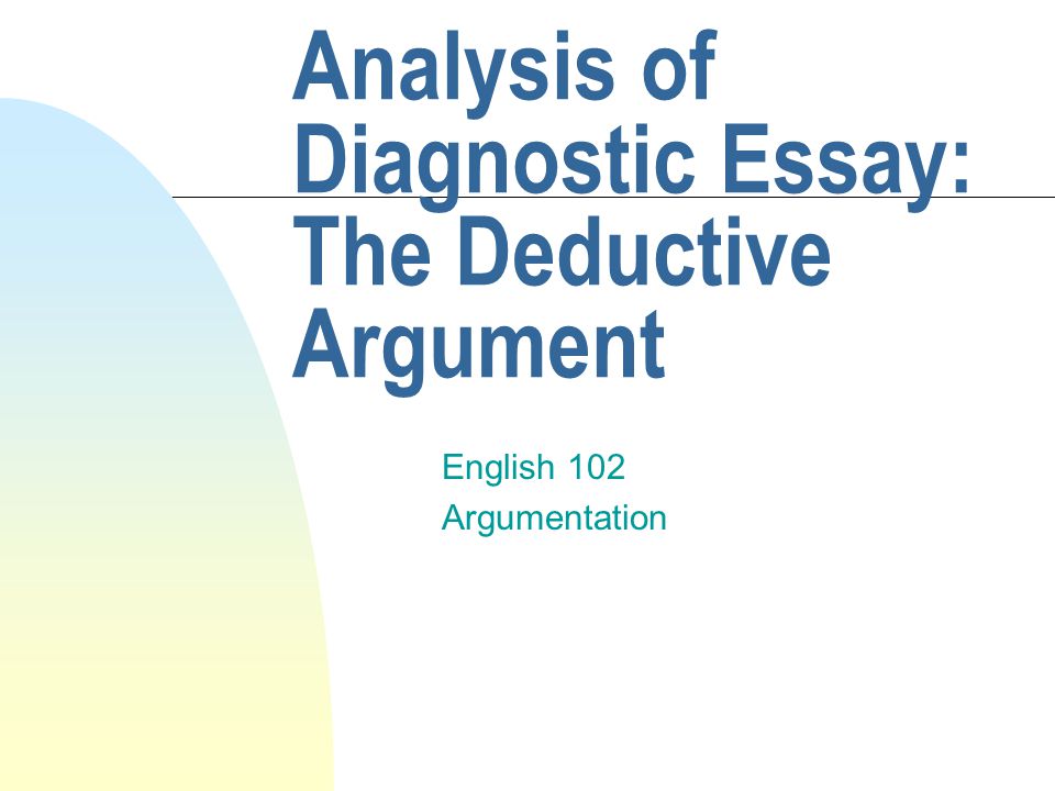 english 102 diagnostic essay