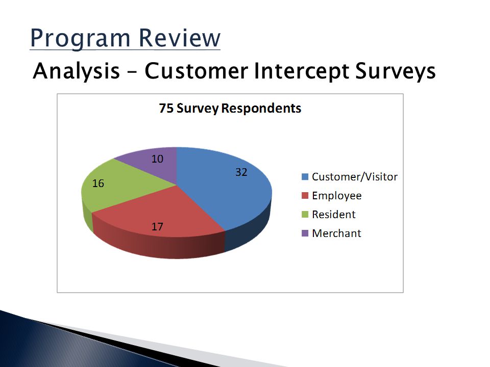 Analysis – Customer Intercept Surveys