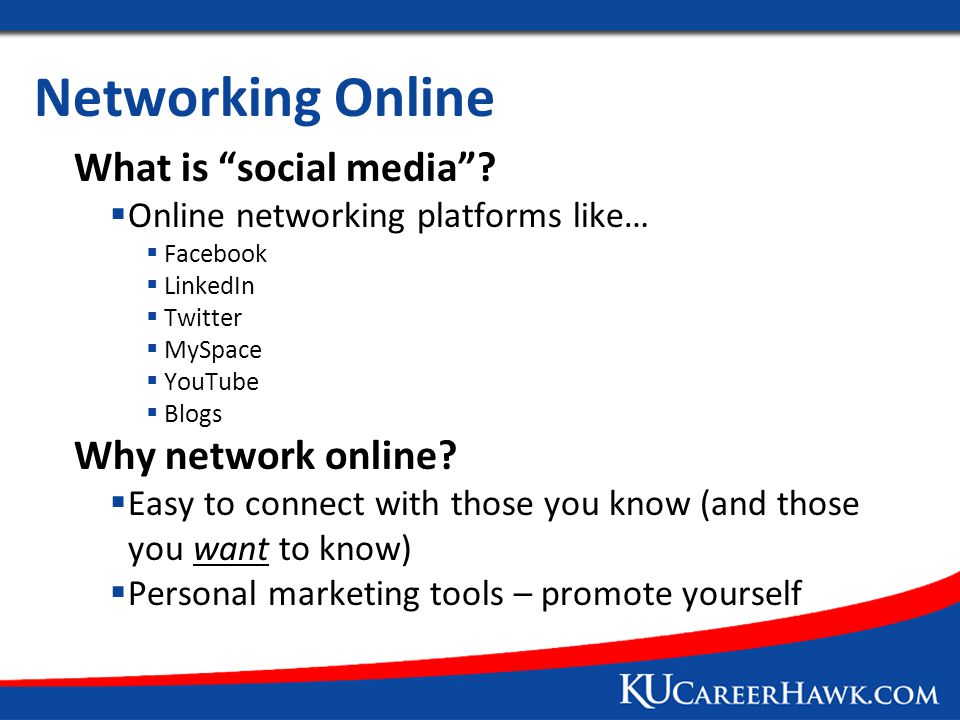 Networking Online What is social media .
