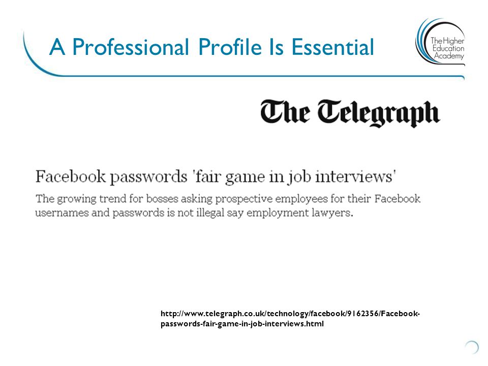 A Professional Profile Is Essential   passwords-fair-game-in-job-interviews.html