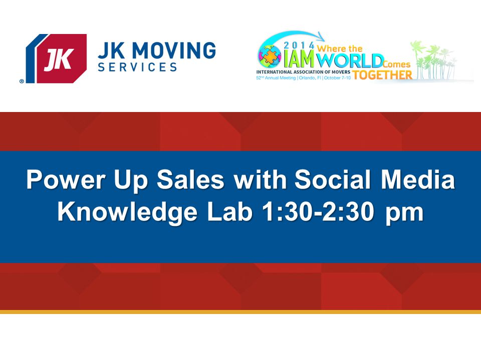 1 Power Up Sales with Social Media Knowledge Lab 1:30-2:30 pm