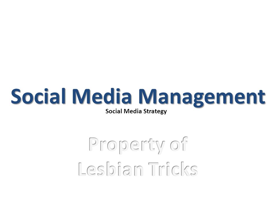 Social Media Management Social Media Strategy