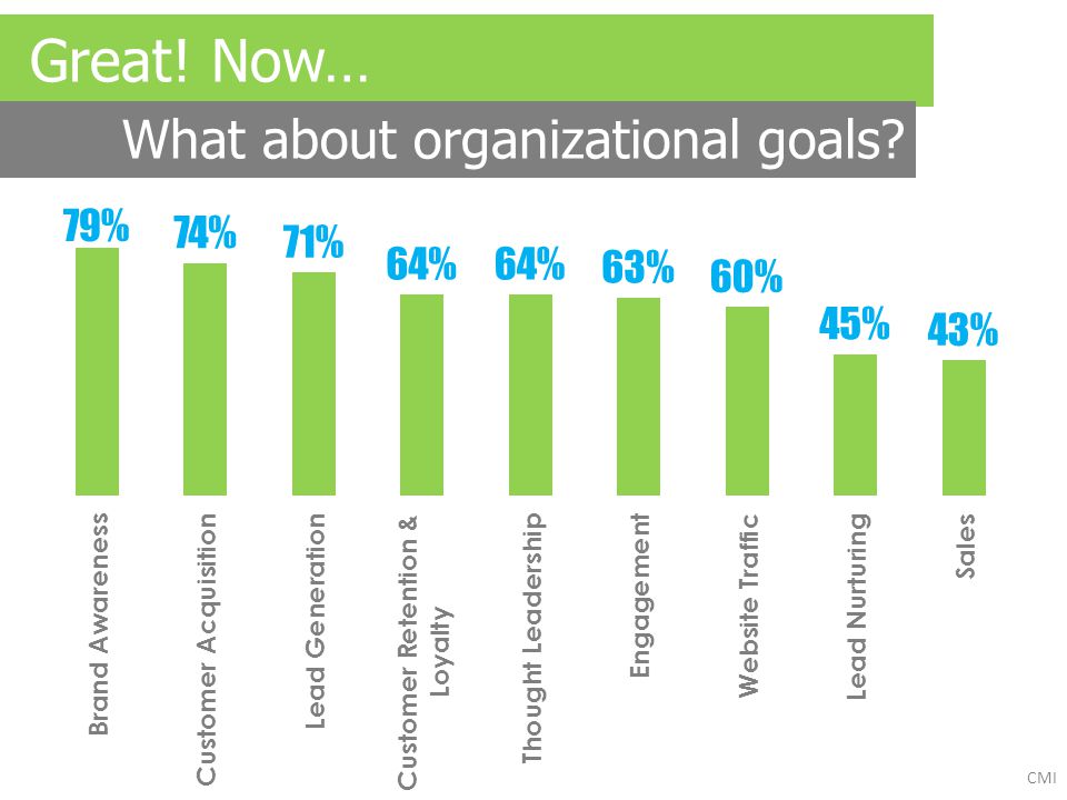 Great! Now… What about organizational goals CMI