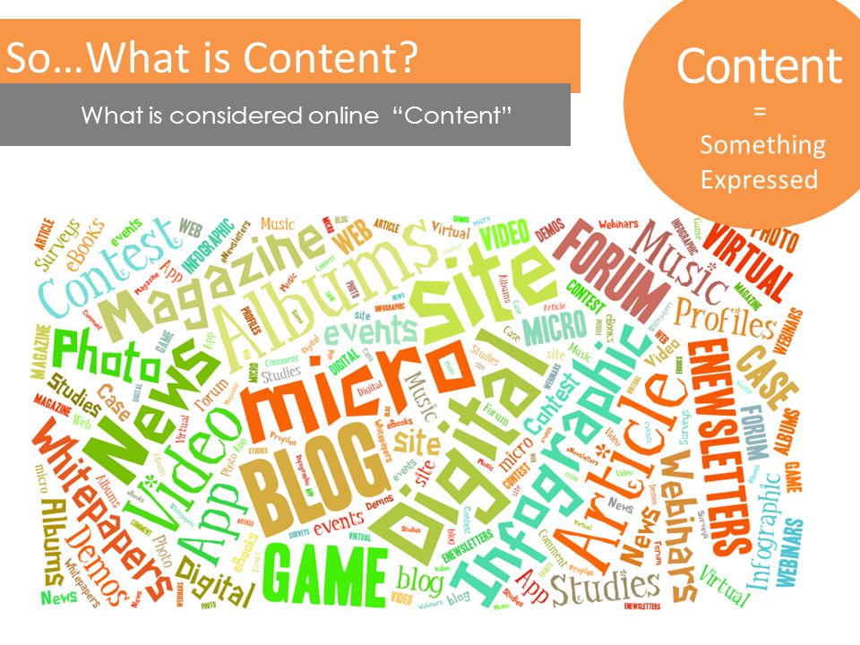 So…What is Content.