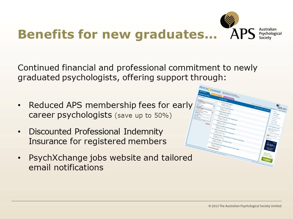 Benefits for new graduates...