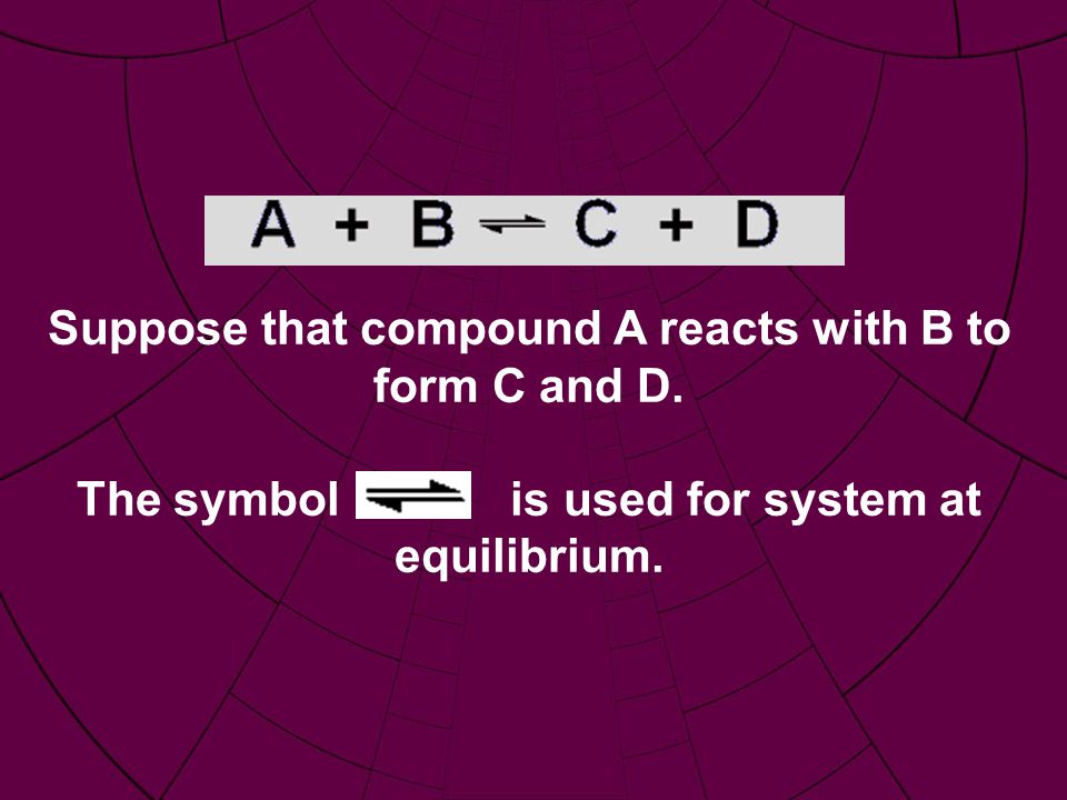 Suppose that compound A reacts with B to form C and D.