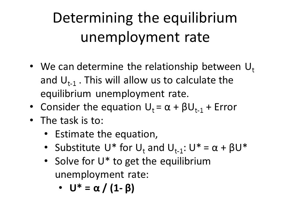 Analyzing State Equilibrium Unemployment Rates. Persistence
